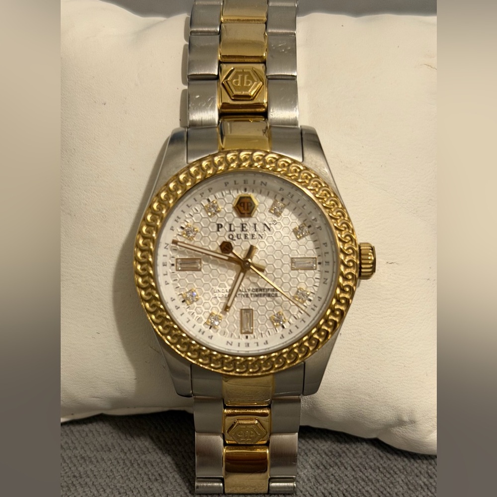 Philipp Plein Two-Tone Gold and Silver Watch